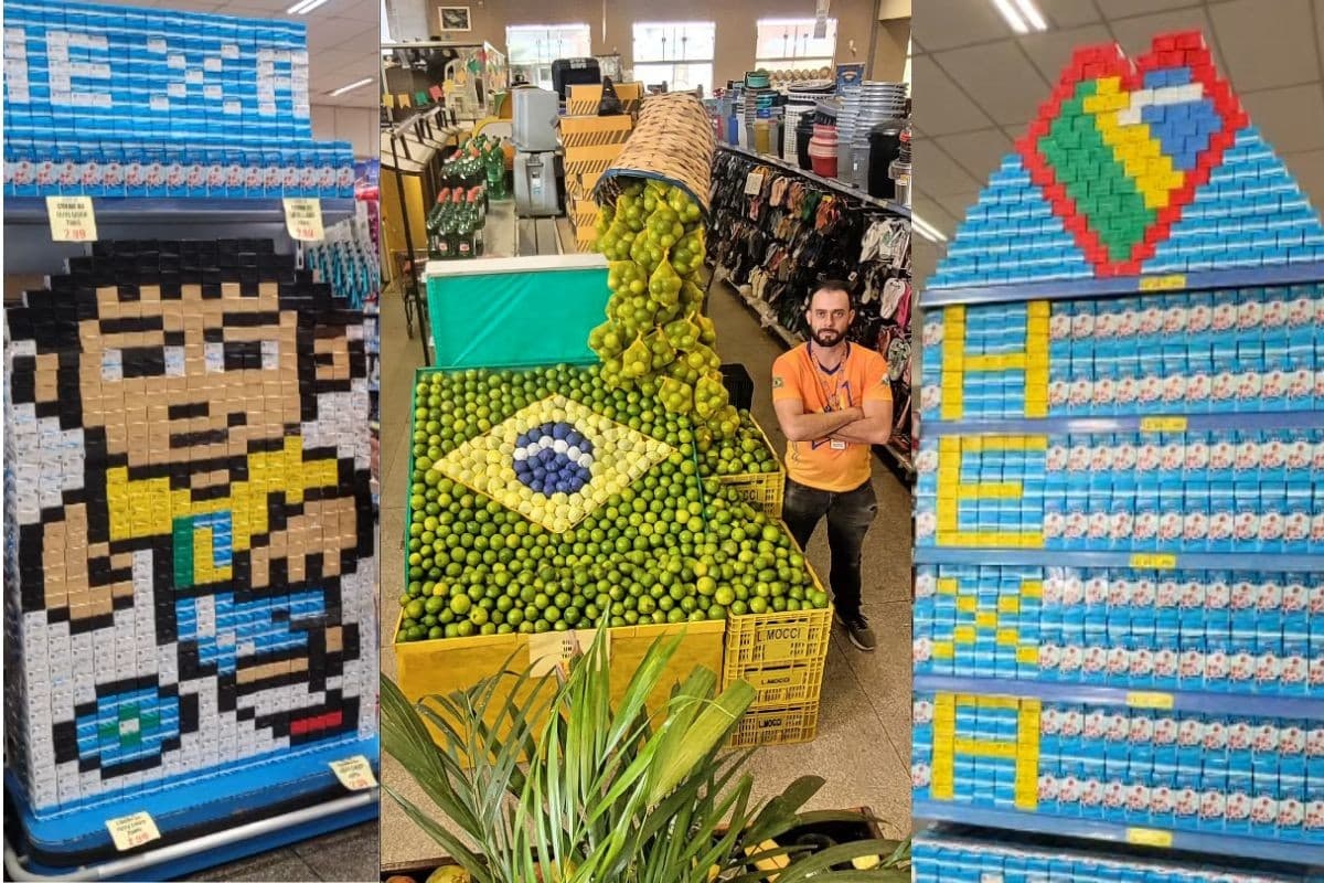 Criatividade no varejo: repositor paranaense transforma prateleiras com Pixel Art temática